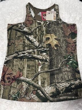 Realtree Women’s Camo Tank Top - Brown/Green